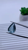 Moss Aquamarine Pear Faceted • 19x14 mm Size • Code #C9 • Weight 11 Cts • Natural Moss Aquamarine Cut Stone • AAA Quality