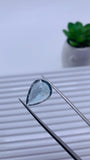 Moss Aquamarine Pear Faceted • 19x14 mm Size • Code #C9 • Weight 11 Cts • Natural Moss Aquamarine Cut Stone • AAA Quality