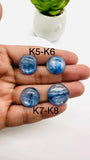 Kyanite Round Cabs - 16.50 TO 18.50 mm Size - Code # K5 - K8 - AAA Quality - Kyanite Cabochons - Flat Back Cabs