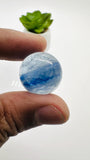 Kyanite Round Cabs - 18- 20.5 mm Size - Code # K13 - K16 - AAA Quality - Kyanite Cabochons - Flat Back Cabs