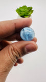 Kyanite Round Cabs - 16.5- 18.5 mm Size - Code # K29 - K32 - AAA Quality - Kyanite Cabochons - Flat Back Cabs