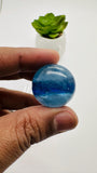 Kyanite Round Cabs - 18.5- 24.5 mm Size - Code # K33 - K36 - AAA Quality - Kyanite Cabochons - Flat Back Cabs