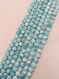 Larimar coins 12 mm AAA Quality Length 40 cm Larimar Good Quality beads - Larimar coin shape Beads. origin Dominican Republic