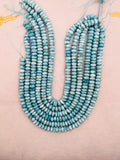 Larimar 10 mm Roundel Beads, Length 15.5 Inch Larimar Good Quality beads - Larimar Roundel Beads, AAA quality