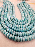 Larimar 10 mm Roundel Beads, Length 15.5 Inch Larimar Good Quality beads - Larimar Roundel Beads, AAA quality