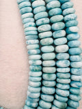 Larimar 11 mm Roundel Beads, Length 15.5 Inch Larimar Good Quality beads - Larimar Roundel Beads, AAA quality