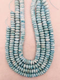 Larimar 12 mm Roundel Beads, Length 15.5 Inch Larimar Good Quality beads - Larimar Roundel Beads, AAA quality