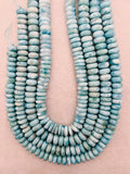 half strand Larimar 12 mm Roundel Beads, Length 7.5 Inch Larimar Good Quality beads - Larimar Roundel Beads, AAA quality