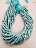 Larimar faceted 5-5.5mm Heishi , Length 16 Inch Larimar Good Quality beads - Larimar Heishi/tyre faceted Beads.
