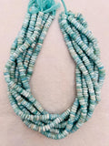 Larimar faceted 7-7.5mm Heishi , Length 16 Inch Larimar Good Quality beads - Larimar Heishi/tyre faceted Beads.