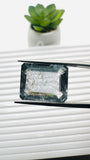 Moss Aquamarine Faceted Rectangle • 15.5X12 mm Size • Code #B10 • Weight 11 Cts • Natural Moss Aquamarine Emerald Cut • AAA Quality