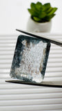 Moss Aquamarine Faceted Rectangle • 16.5X13 mm Size • Code #B11 • Weight 14 Cts • Natural Moss Aquamarine Emerald Cut • AAA Quality
