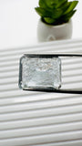 Moss Aquamarine Faceted Rectangle • 17x13.5 mm Size • Code #B12 • Weight 15.5 Cts • Natural Moss Aquamarine Emerald Cut • AAA Quality
