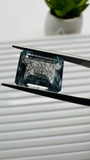 Moss Aquamarine Faceted Rectangle • 12x10 mm Size • Code #B23 • Weight 6.5 Cts • Natural Moss Aquamarine Emerald Cut • AAA Quality