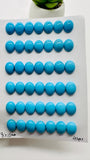 Turquoise Oval Cabs - 8x10 mm size - Pack of 1 Pc - AAA Quality - 100% Natural Turquoise- Turquoise Oval Cabochon - Flat Back Cabs