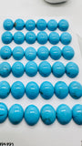 Turquoise Oval Cabs - 10x12 mm size - Pack of 1 Pc - AAA Quality - 100% Natural Turquoise- Turquoise Oval Cabochon - Flat Back Cabs