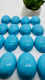 Turquoise Oval Cabs - 15x20 mm size - Pack of 1 Pc - AAA Quality - 100% Natural Turquoise- Turquoise Oval Cabochon - Flat Back Cabs