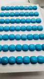 Turquoise Cushion Cabs - 8 mm size - Pack of 4 Pc - AAA Quality - 100% Natural Turquoise- Turquoise Square Cabochon - Flat Back Cabs