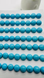 Turquoise Round Cabs - 8 mm size - Pack of 1 Pc - AAA Quality - 100% Natural Turquoise- Turquoise Round Cabochon - Flat Back Cabs