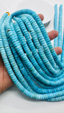 Turquoise Heishi Beads - 8 mm Size - AAA Quality - 40 cm Length- Natural Turquoise beads