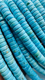 Turquoise Heishi Beads - 8 mm Size - AAA Quality - 40 cm Length- Natural Turquoise beads