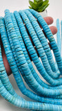 Turquoise Heishi Beads - 8 mm Size - AAA Quality - 40 cm Length- Natural Turquoise beads