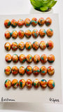 Turquoise with Spiny Oyster Oval Cabochon • 8x10 mm Size • Pack of 4 Pcs • AAA Quality • Turquoise Oval Cabs • Flat Back Cabs