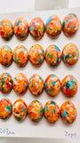 Turquoise with Spiny Oyster Oval Cabochon • 13x18 mm Size • Pack of 1 Pc • AAA Quality • Turquoise Oval Cabs • Flat Back Cabs