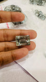 Moss Aquamarine Faceted Rectangle • 22.5x17.5 mm Size • Code #A1 • Weight 36.85 Cts • Natural Moss Aquamarine Emerald Cut • AAA Quality