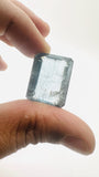 Moss Aquamarine Faceted Rectangle • 22.5x17.5 mm Size • Code #A1 • Weight 36.85 Cts • Natural Moss Aquamarine Emerald Cut • AAA Quality