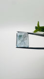 Moss Aquamarine Faceted Rectangle • 16x13 mm Size • Code #A4 • Weight 17 Cts • Natural Moss Aquamarine Emerald Cut • AAA Quality