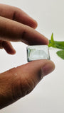 Moss Aquamarine Faceted Rectangle • 18x14 mm Size • Code #A6 • Weight 18.45 Cts • Natural Moss Aquamarine Emerald Cut • AAA Quality