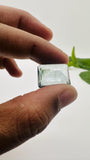 Moss Aquamarine Faceted Rectangle • 18x14 mm Size • Code #A6 • Weight 18.45 Cts • Natural Moss Aquamarine Emerald Cut • AAA Quality