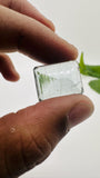 Moss Aquamarine Faceted Rectangle • 18x14 mm Size • Code #A6 • Weight 18.45 Cts • Natural Moss Aquamarine Emerald Cut • AAA Quality