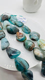 Peruvian Opal Nugget Beads • 16-19x13-16 mm • Code #B2 • Length 10 Inch • AAAA Quality • Natural Peruvian Opal Tumble beads • Origin Peru