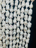 Pearl Baroque Beads- AAA Quality - Length 16 inch- length 23-27mm , Good luster - Natural Freshwater Pearl Baroque