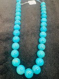 Turquoise Round 14mm size -100 % Natural Turquoise - Length 40 cm - Turquoise Round Beads, Hubei Mines.