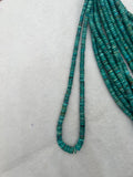 Turquoise Roundel 4-8mm Size - Top Quality Natural Turquoise beads, Length 16" Grade AAA , green Turquoise, Hubei mines. graduated strand