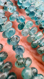 Grandidierite Faceted Drops Beads - Code #A3- A5 - AAA Quality - Length 16'' Grandidierite Briolette Teardrop Beads