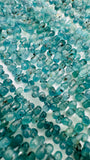 Grandidierite Faceted Drops Beads - Code #A3- A5 - AAA Quality - Length 16'' Grandidierite Briolette Teardrop Beads
