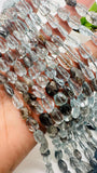Moss Aquamarine Faceted Nuggets 6-7x 9-11 mm - Code M1 / M2 size Length 10 Inch AAAA Quality- Moss Aquamarine Freeform Beads