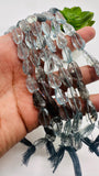 Moss Aquamarine Faceted Nuggets 8-9x 13-18 mm size - Code # M4 - Length 10 Inch- AAAA Quality- Moss Aquamarine Freeform Beads