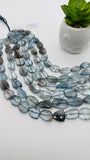 Moss Aquamarine Faceted Nuggets 12-14X 17-21 mm size - Code #M12 - Length 10 Inch - AAAA Quality- Moss Aquamarine Freeform Beads