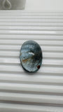 Moss Aquamarine Cabochon 32x21.50 mm - Code #M2 - Weight 48.5 Cts - Natural Moss Aquamarine Cabs - AAA Quality - Flat Back Cabs