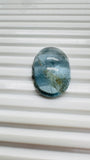 Moss Aquamarine Cabochon 27x20 mm - Code #M5 - Weight 38.5 Cts - Natural Moss Aquamarine Cabs - AAA Quality - Flat Back Cabs