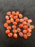 Sunstone Cabochon 7X9 mm -Pack of 4 Pieces -AAA Quality cabs- Sunstone Oval Cabochon -Natural Sunstone Cabs
