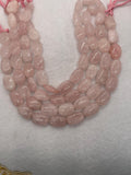 Rose Quartz Nugget shape beads, size 23-26mm, length of strand 15", Irregular shape