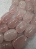 Rose Quartz Nugget shape beads, size 23-26mm, length of strand 15", Irregular shape