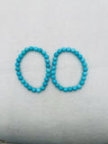 Sleeping Beauty Turquoise 8mm size , 100 % Natural Turquoise - Origin Arizona, Turquoise 1 bracelet, length 7.5 Inch, stretch bracelet.