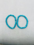 Sleeping Beauty Turquoise 8mm size , 100 % Natural Turquoise - Origin Arizona, Turquoise 1 bracelet, length 7.5 Inch, stretch bracelet.